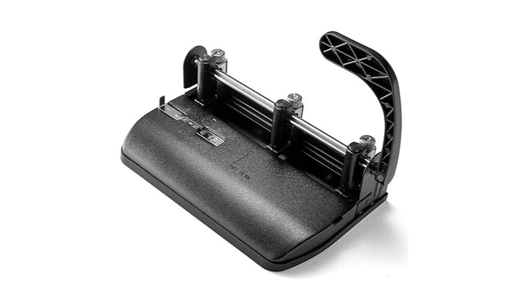 adjustable two to three hole punch