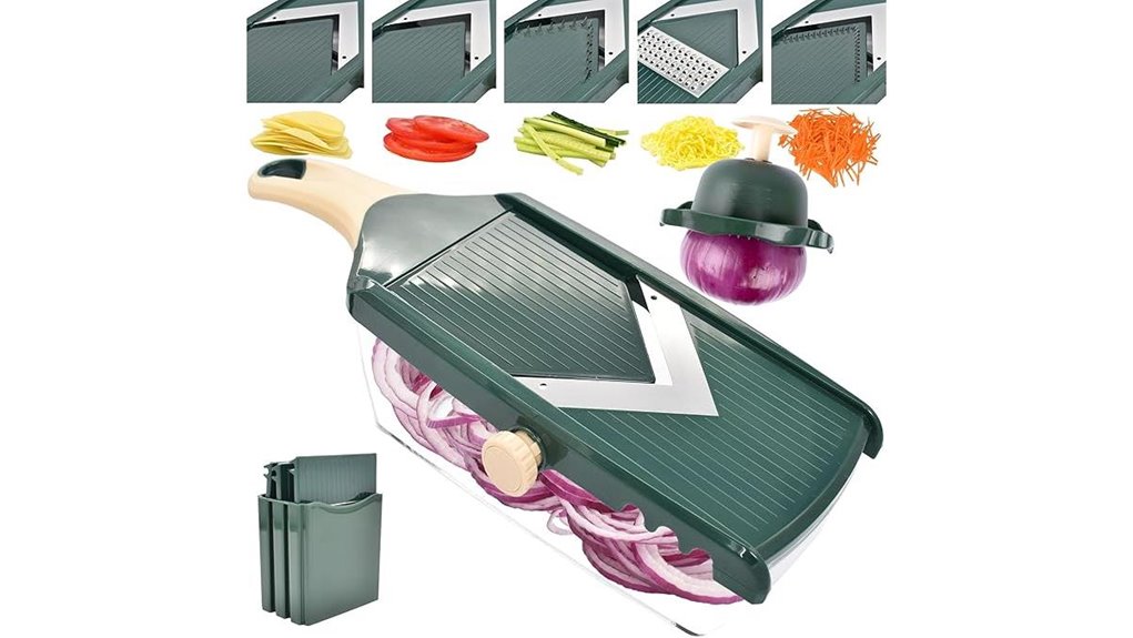 adjustable v blade slicer container