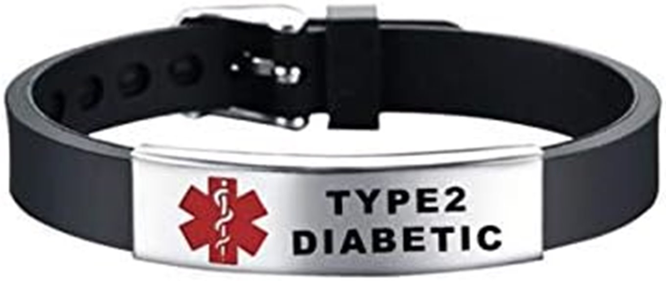adjustable waterproof medical alert bracelet