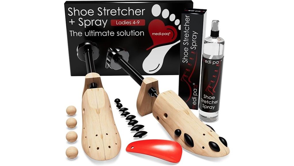 adjustable wooden shoe stretchers