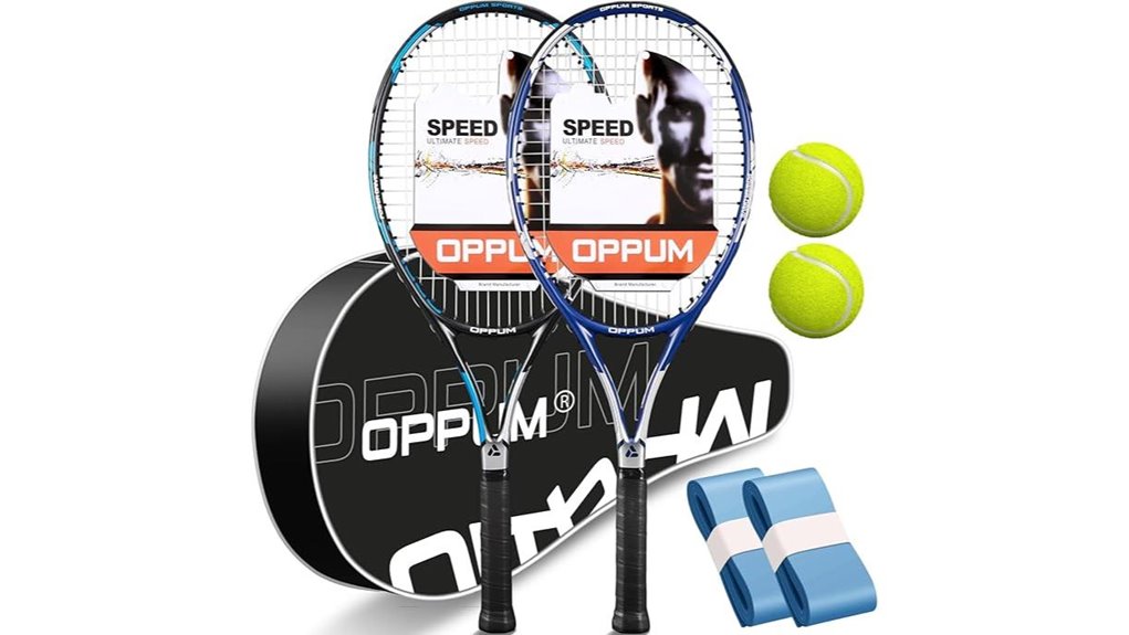 adult tennis rackets two pack