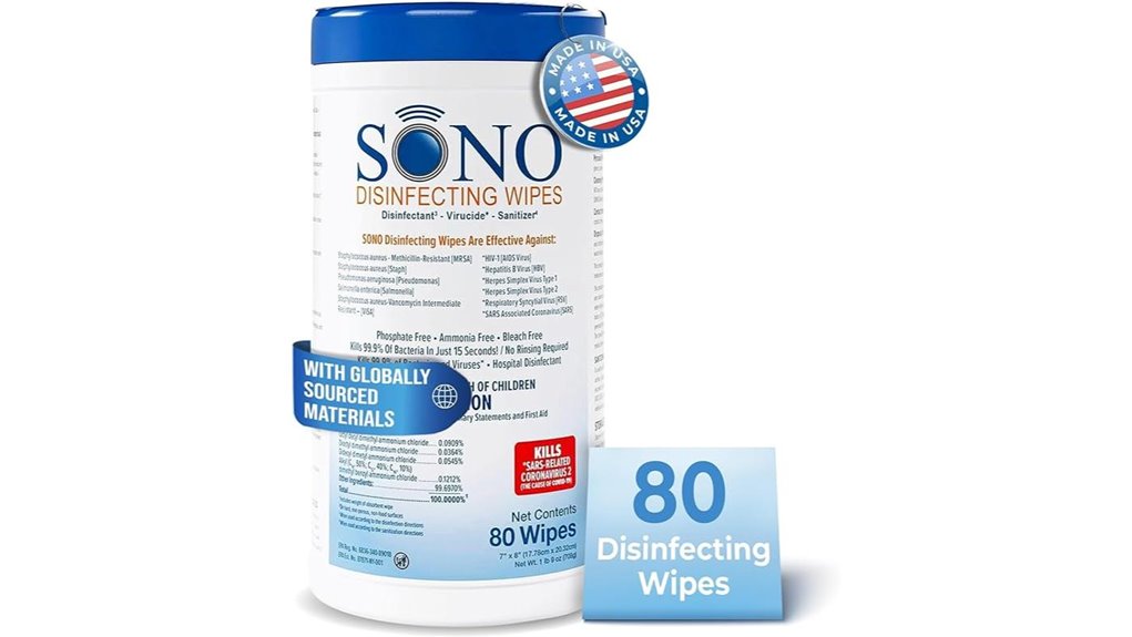 alcohol free medical disinfecting wipes