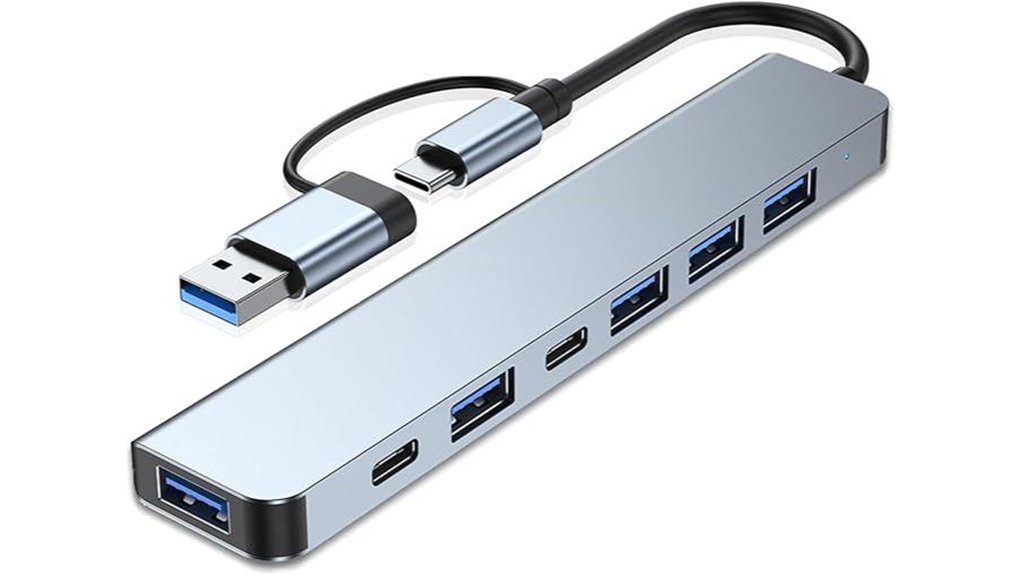 aluminum 7 in 1 usb c hub