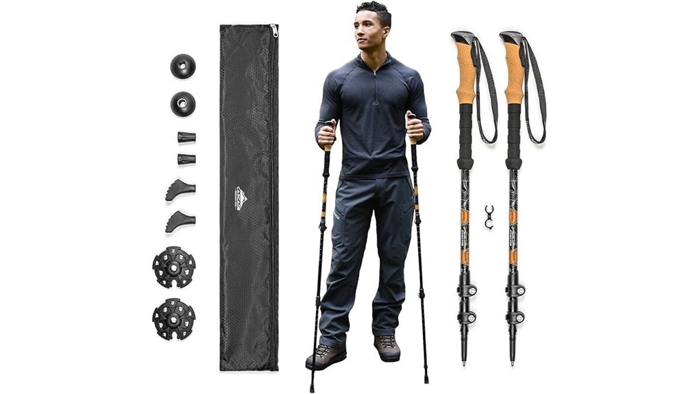 aluminum adjustable trekking poles