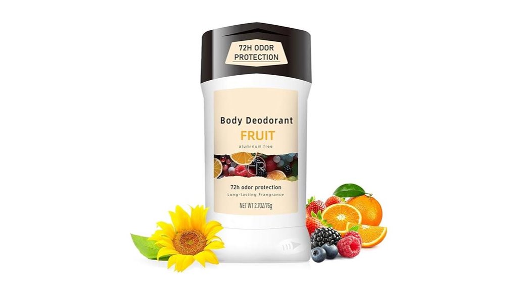 aluminum free 72h fruit scent deodorant