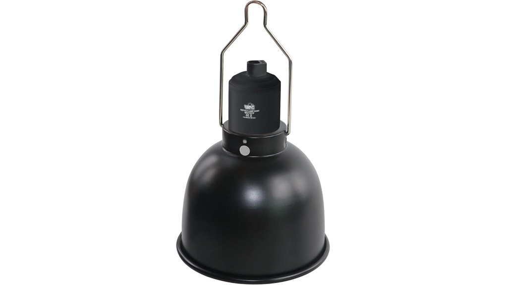 aluminum shallow dome reptacle fixture