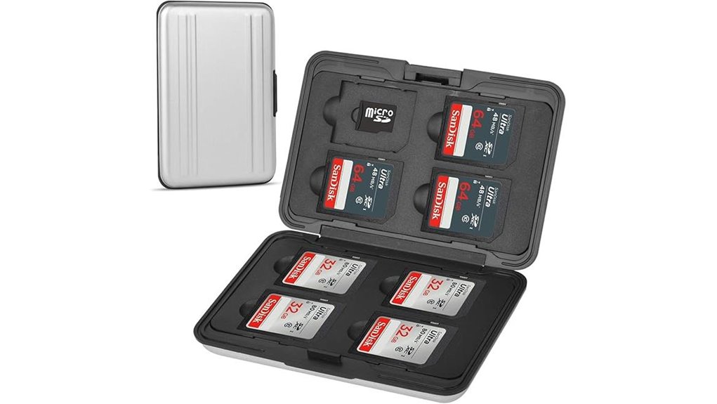 aluminum shockproof eight slot case