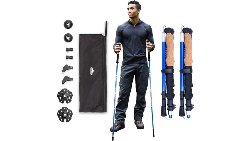 aluminum trekking poles with kit