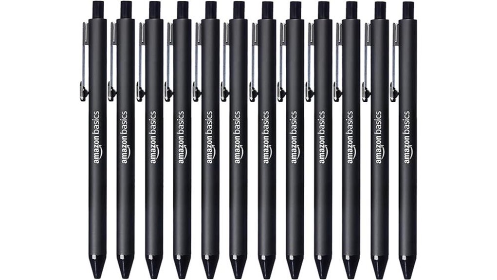 amazon basics retractable black ballpoints
