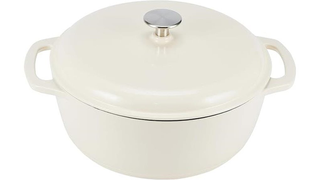 amazon basics six quart enameled cast iron