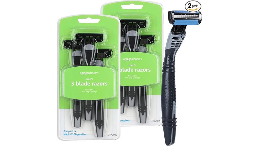 amazon basics three blade disposable razors