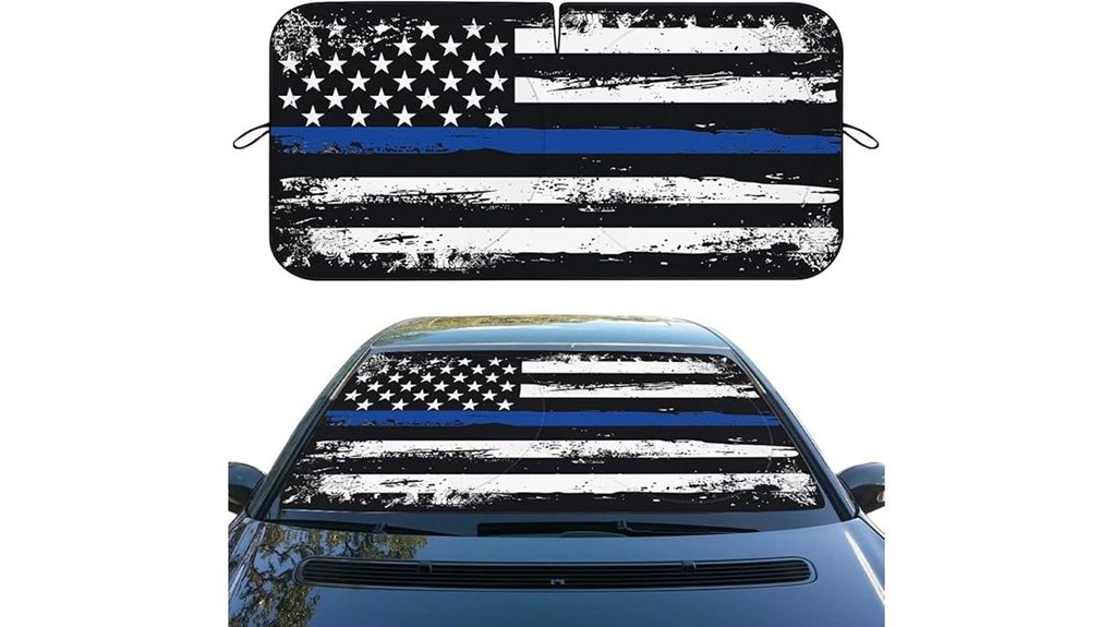 american flag windshield sunshade