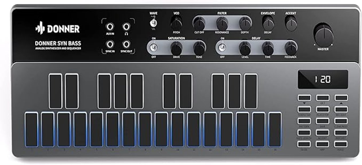 analog bass synthesizer sequencer