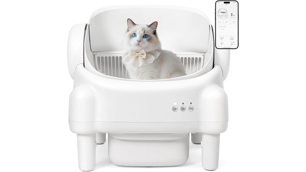 app controlled self cleaning litter box