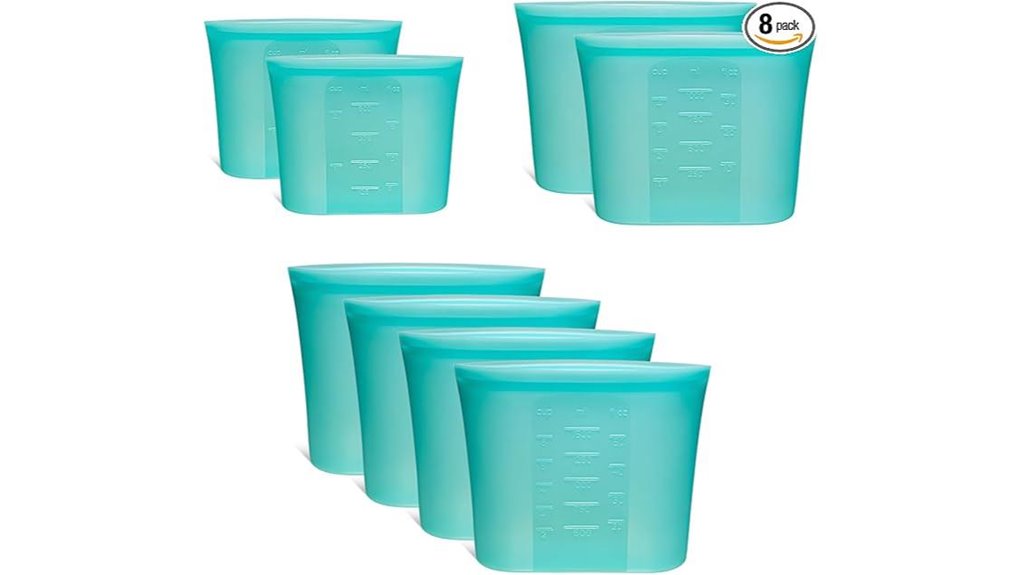 aqua reusable silicone food bags