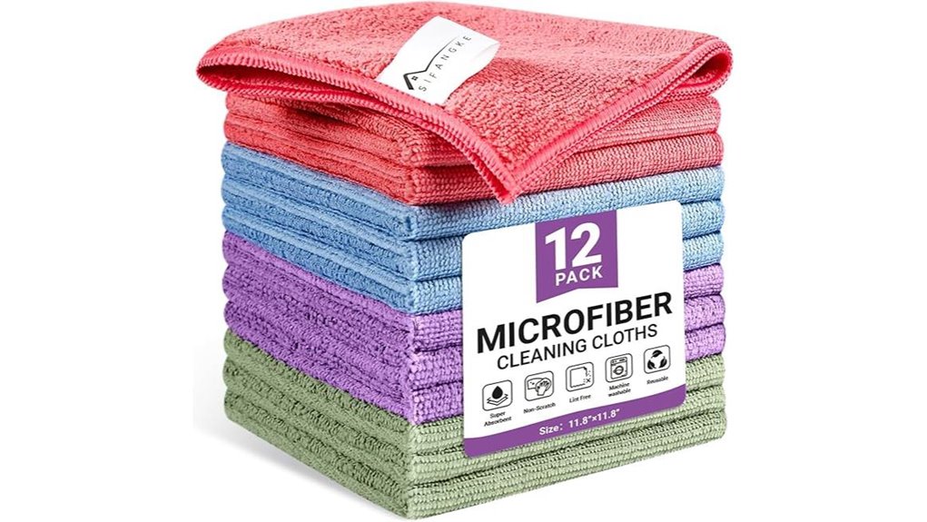 assorted 12 pack microfiber cloths
