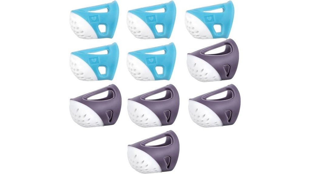 assorted 20 pack silicone thimbles