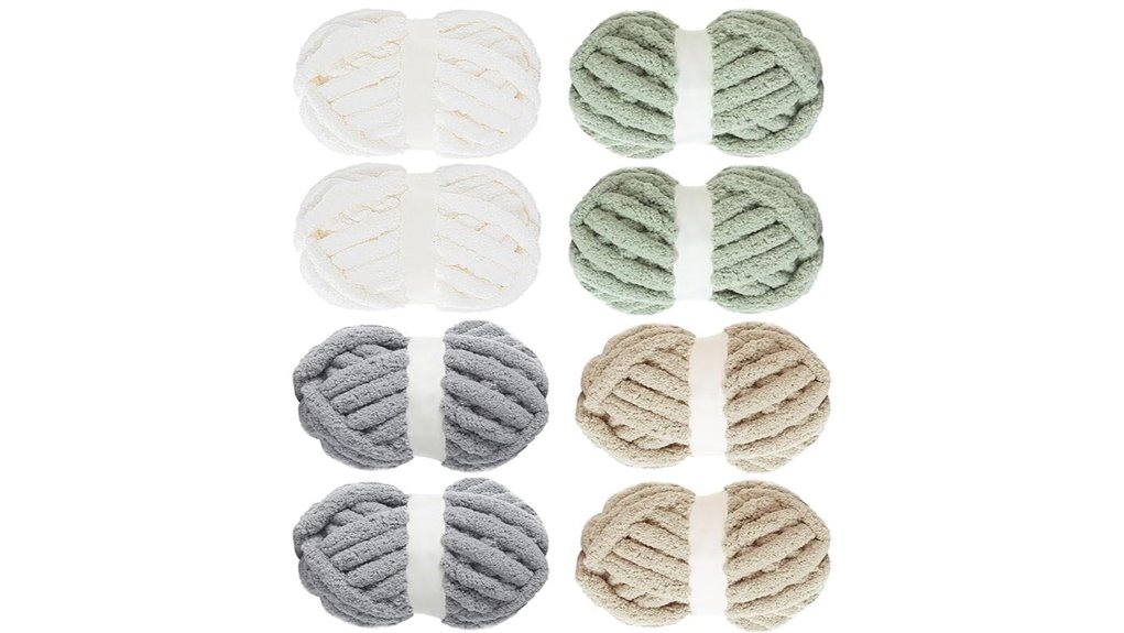 assorted 8 pack chunky chenille