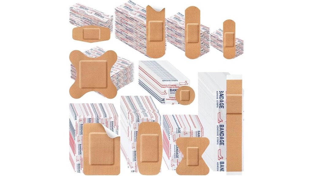 assorted fabric and waterproof bandages