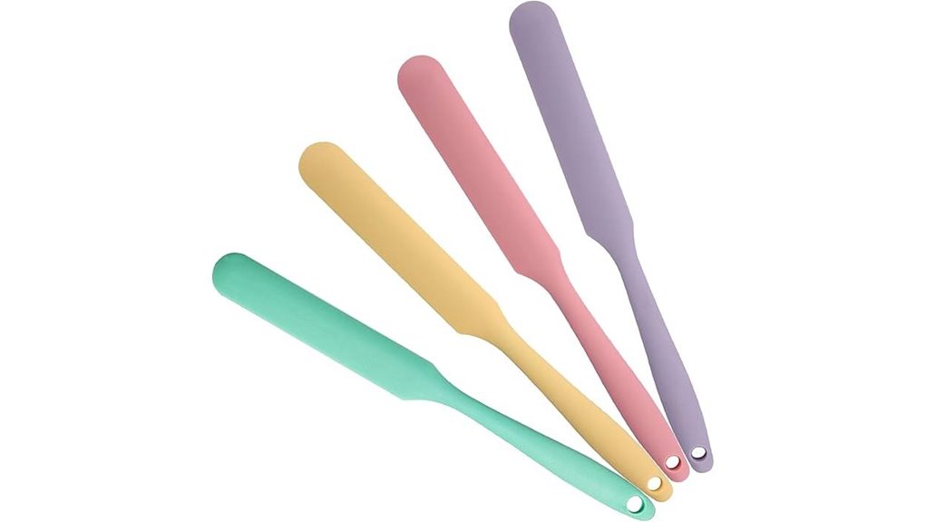 assorted long handle silicone spatulas