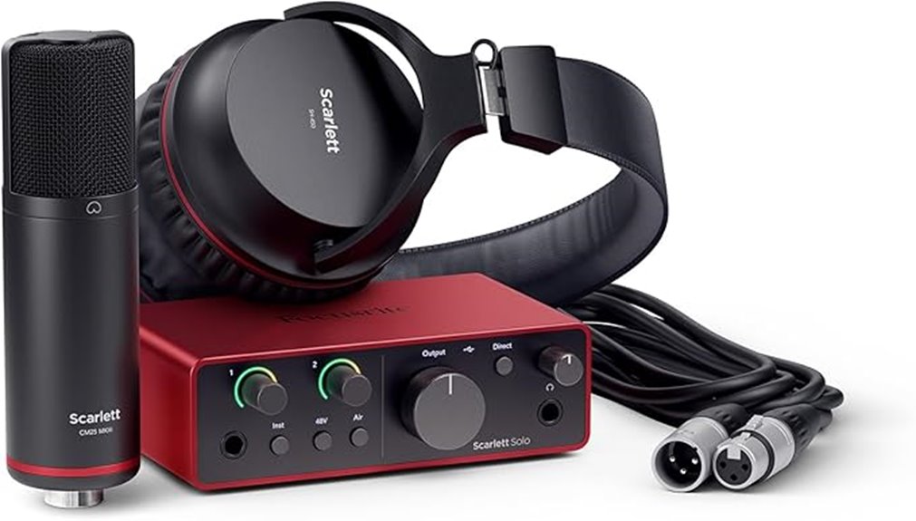 audio interface and microphone bundle