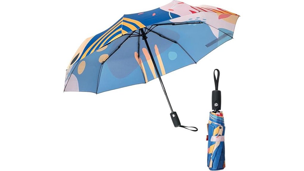 automatic compact windproof travel umbrella