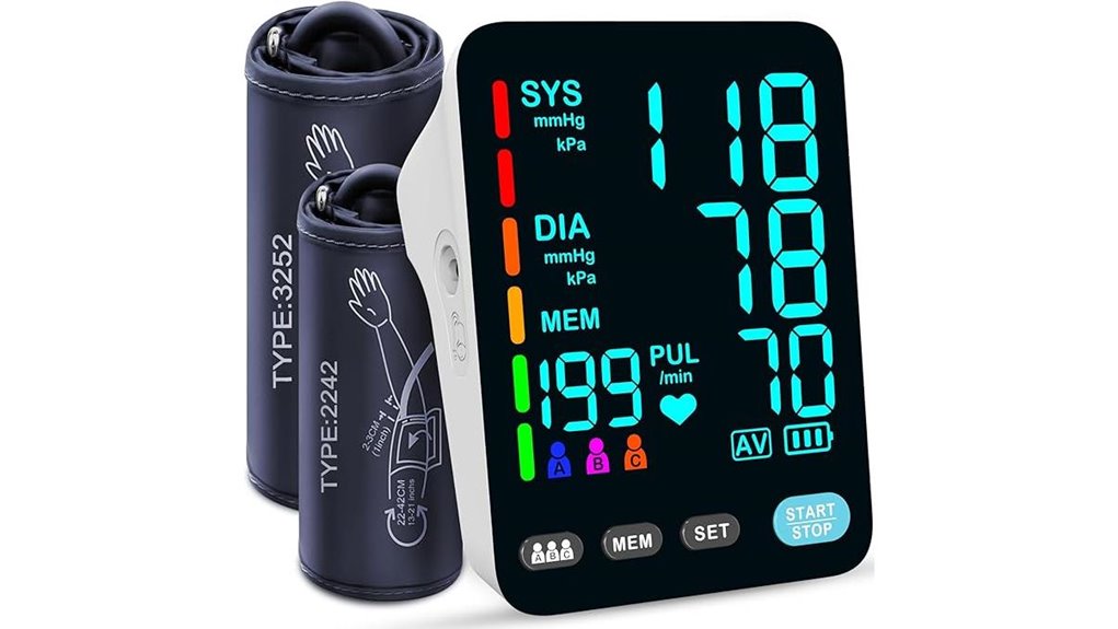 automatic dual cuff arm monitor