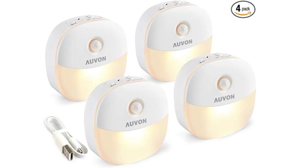 auvon rechargeable motion sensor nightlight