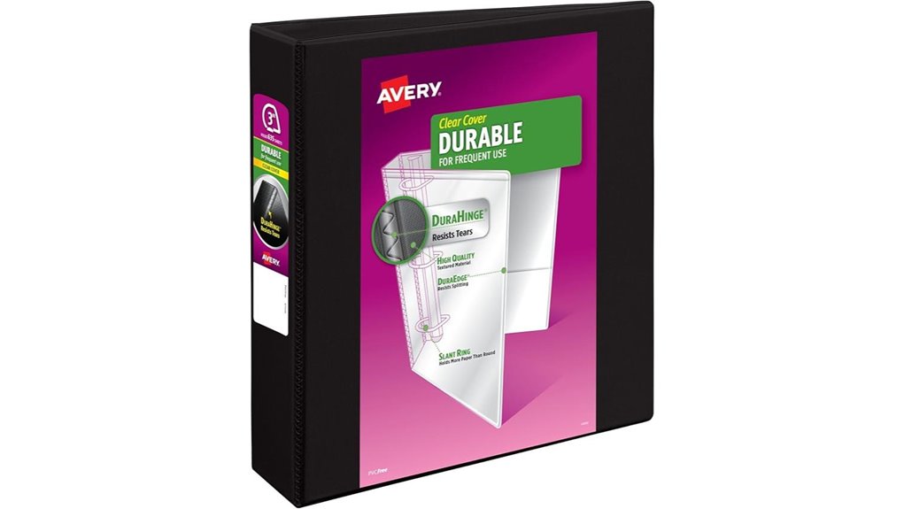 avery durable 3 inch slant ring