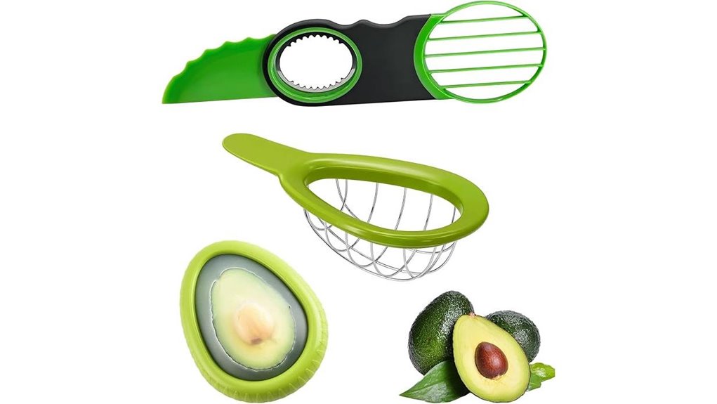 avocado slicer cutter storage set