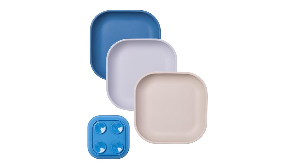 babelio three pack silicone suctionplates