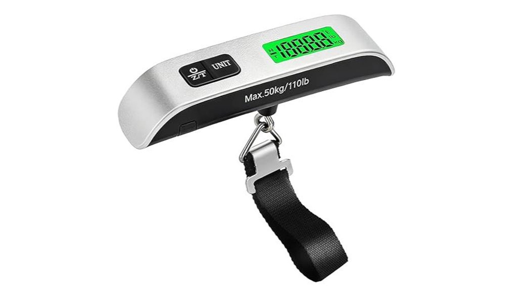 backlit 110lb digital luggage scale