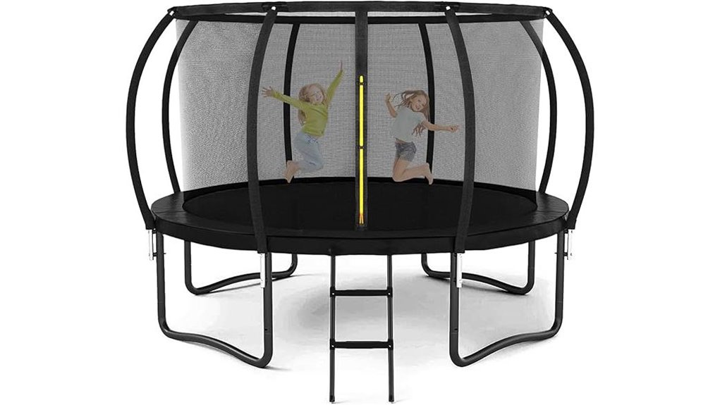 backyard trampoline with accessories