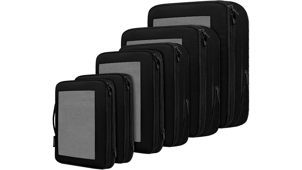 bagail black compression packing cubes