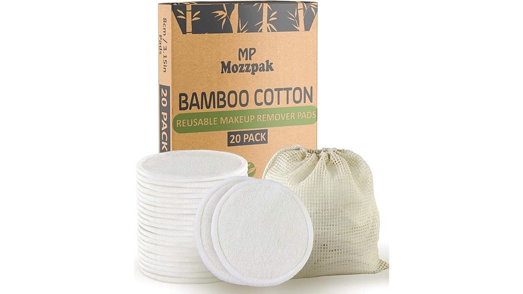 bamboo cotton reusable makeup pads
