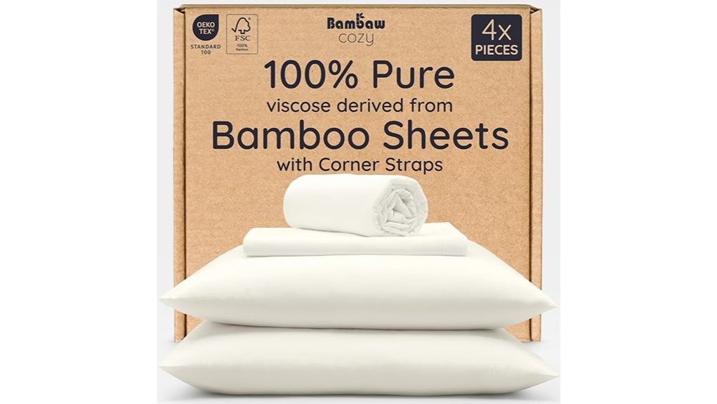 bamboo viscose queen sheets ivory