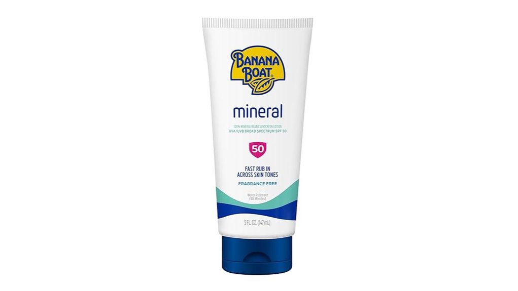 banana boat spf 50 zinc oxide