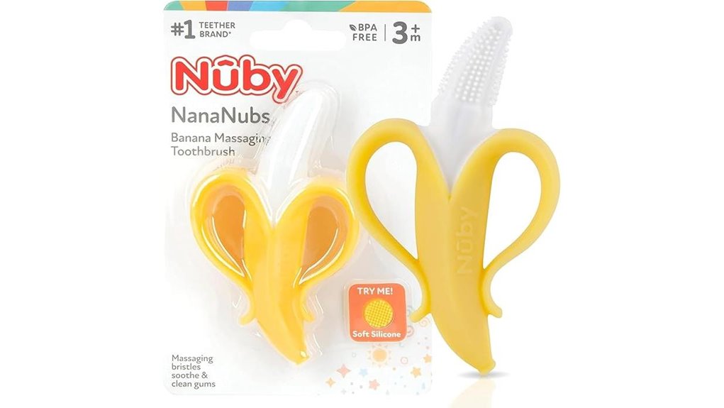 banana shaped silicone baby teether