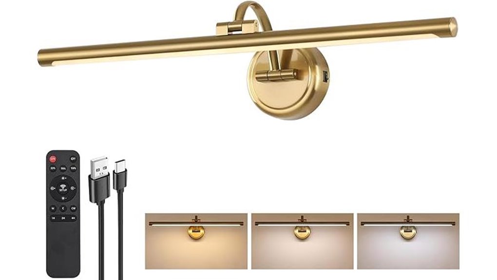 battery operated dimmable picture light