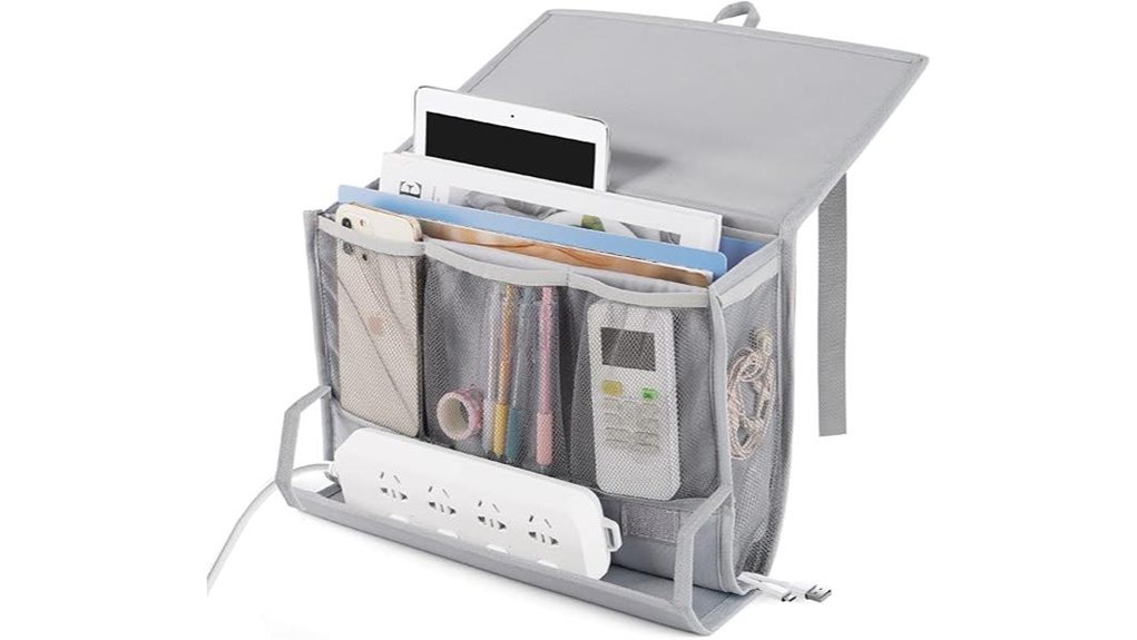bedside hanging power organizer