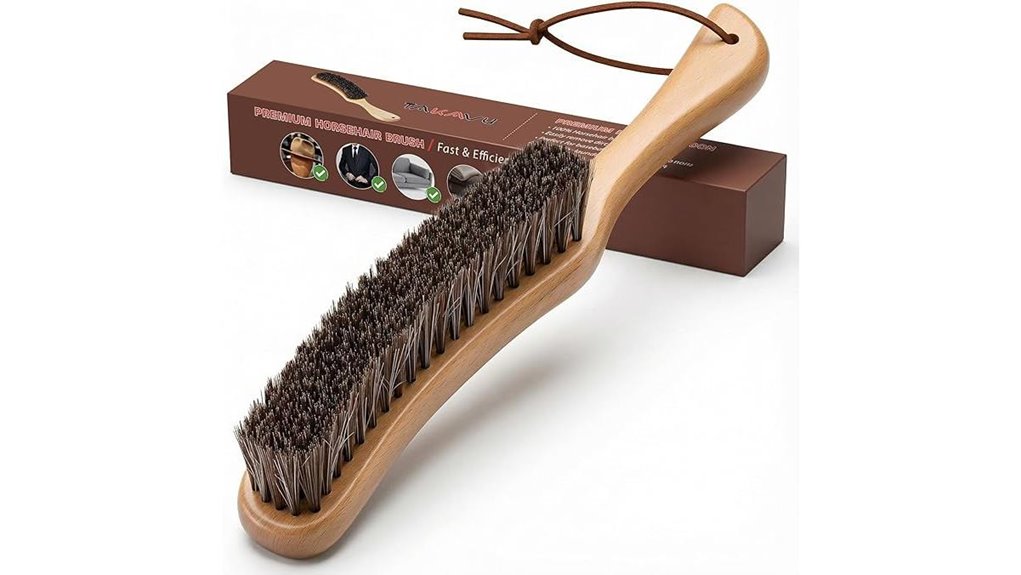 beech handled horsehair lint brush