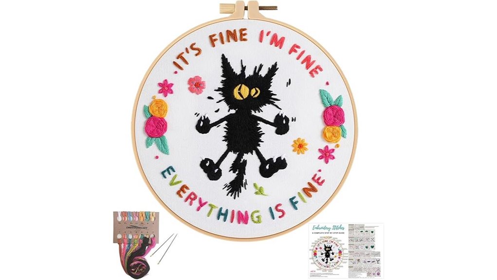 beginner louise maelys cat embroidery