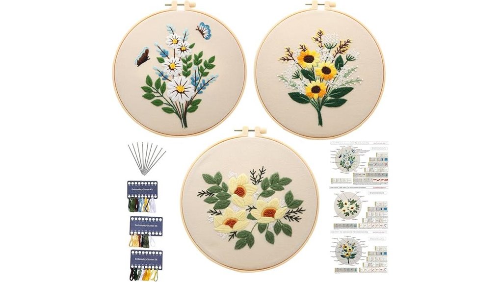 beginner three piece cross stitch kit