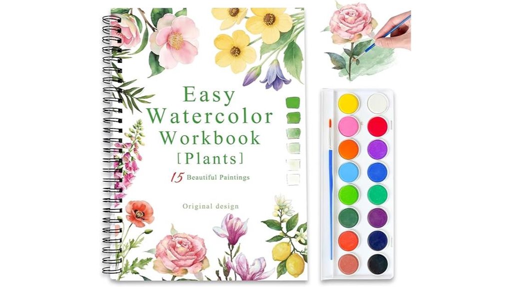 beginner watercolor plant set