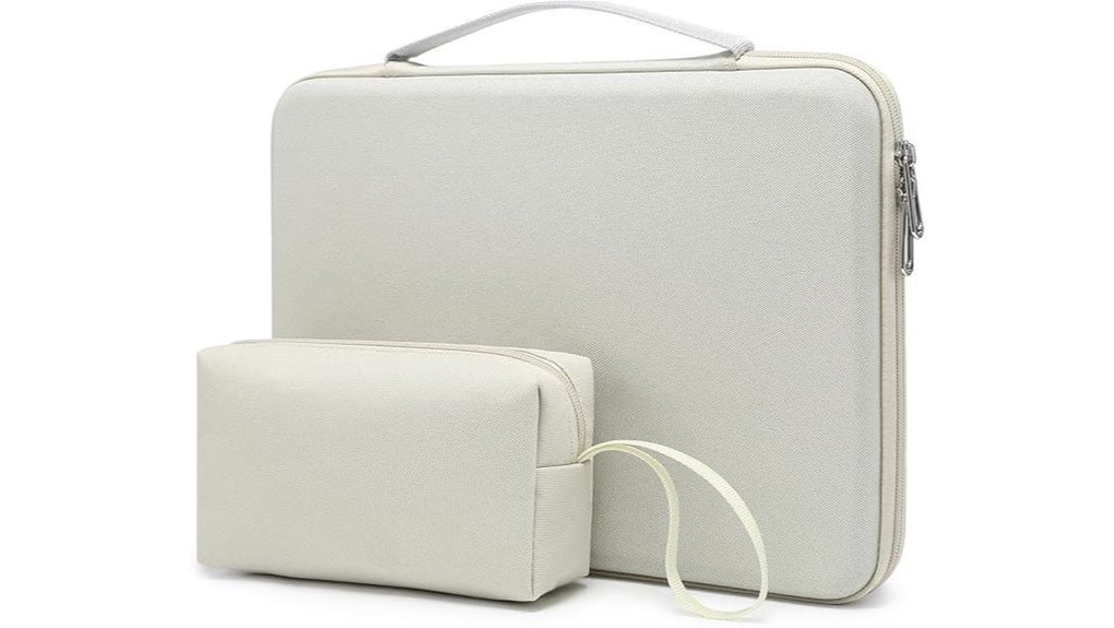 beige 15 16 hard shell laptop