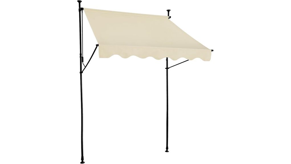 beige 78x118 retractable patio awning