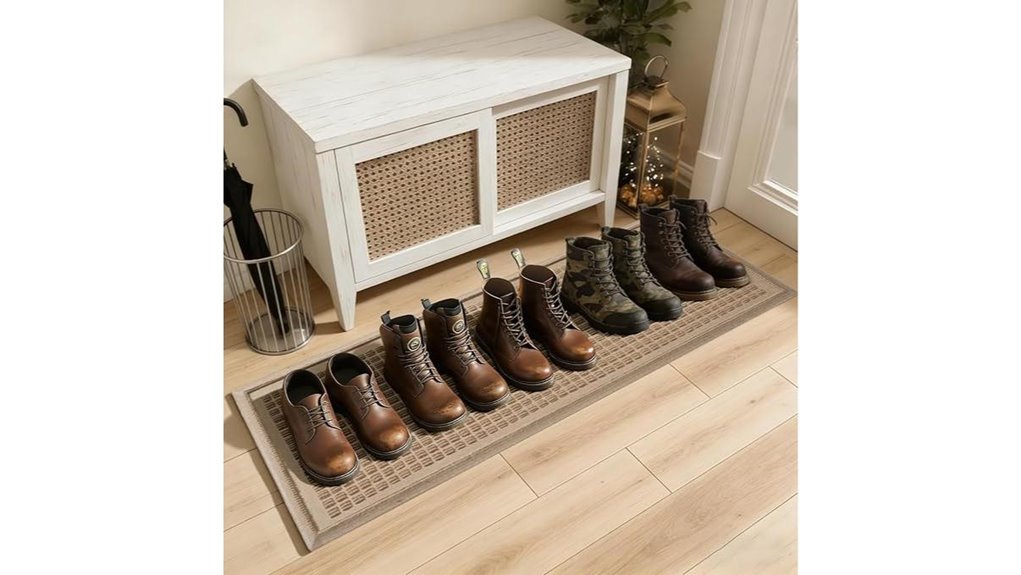beige waterproof non slip boot tray