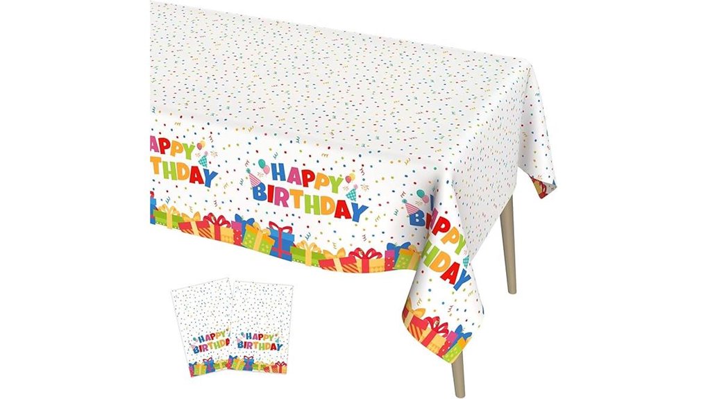 birthday disposable rectangle tablecloths