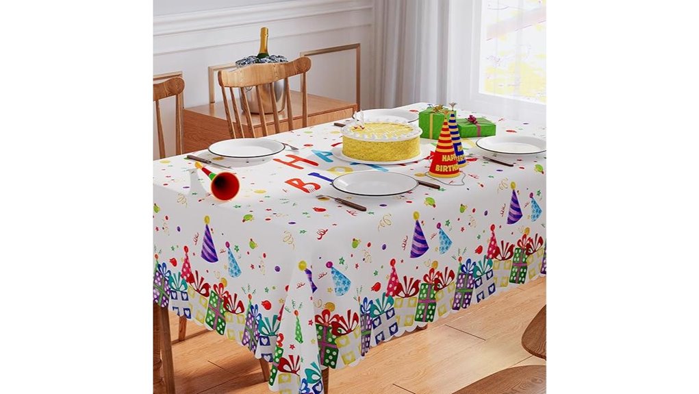 birthday tablecloth 60x120 with gifts