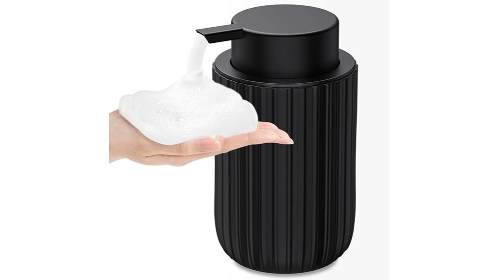 black 12oz ceramic foaming dispenser